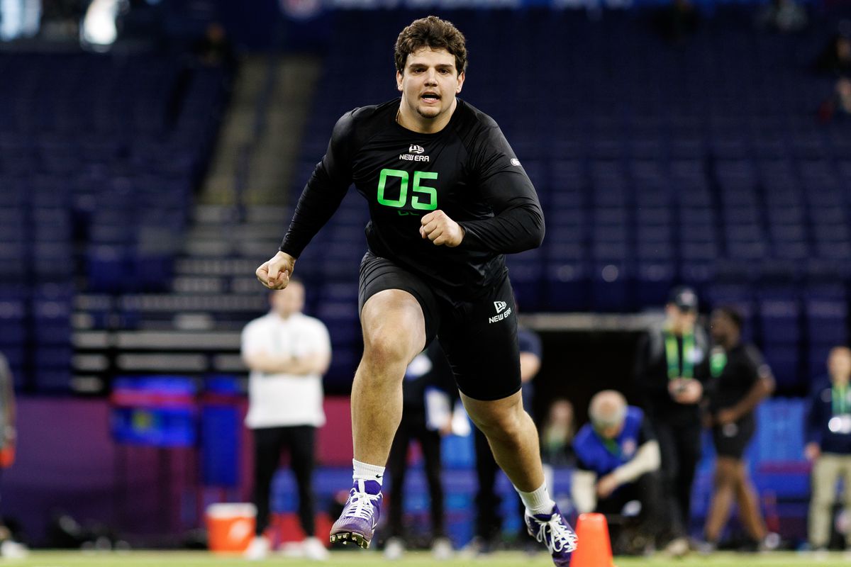 Patriots 2025 NFL Draft pick Will Campbell in action
