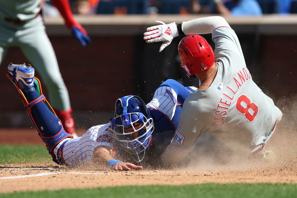 Action during the Phillies vs Cubs game at Wrigley Field