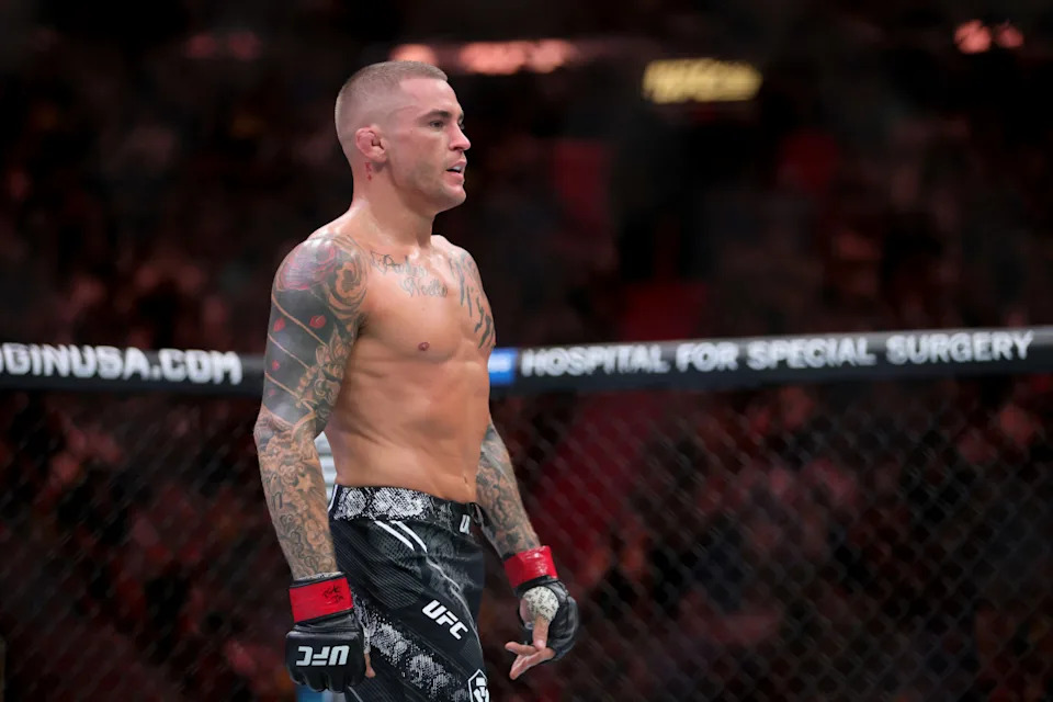 Dustin Poirier and Max Holloway face off ahead of UFC 318, with the BMF title at stake in New Orleans