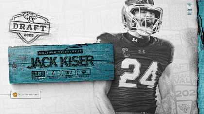 Jack Kiser celebrates after a tackle in college football, now a new addition to the Jaguars roster