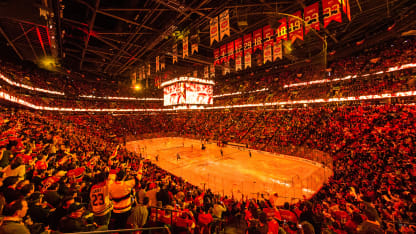 Washington Capitals celebrate during Caps game victory over the Canadiens