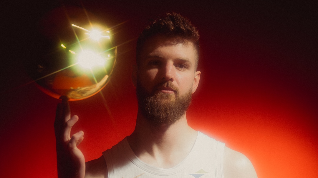 Dean Wade celebrates a key Cavaliers moment in the playoffs