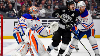 Connor McDavid celebrates during a Stanley Cup Playoff game