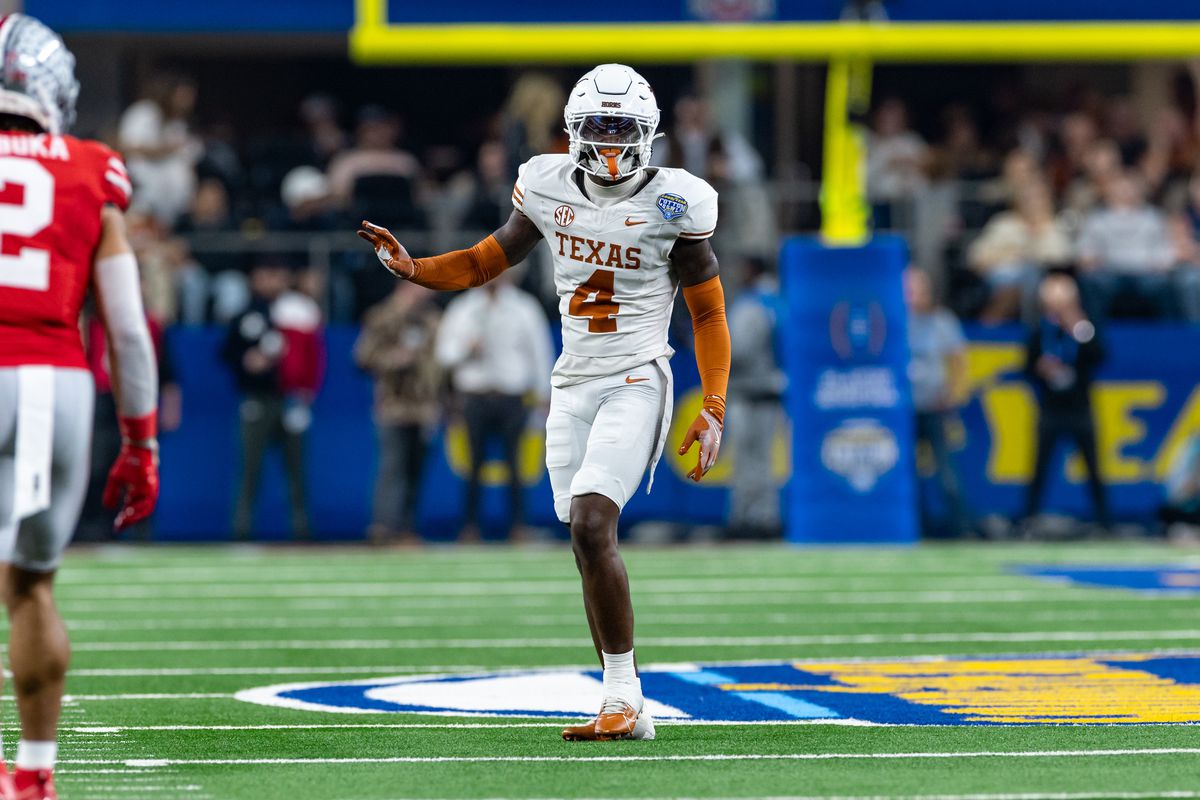 Andrew Mukuba at Texas Longhorns football game, ready to join the Eagles defense