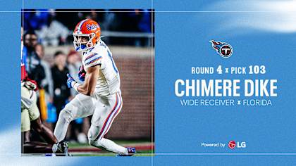 Chimere Dike running a route during a Florida Gators game