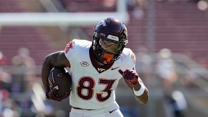Jaylin Lane returns a punt for Virginia Tech