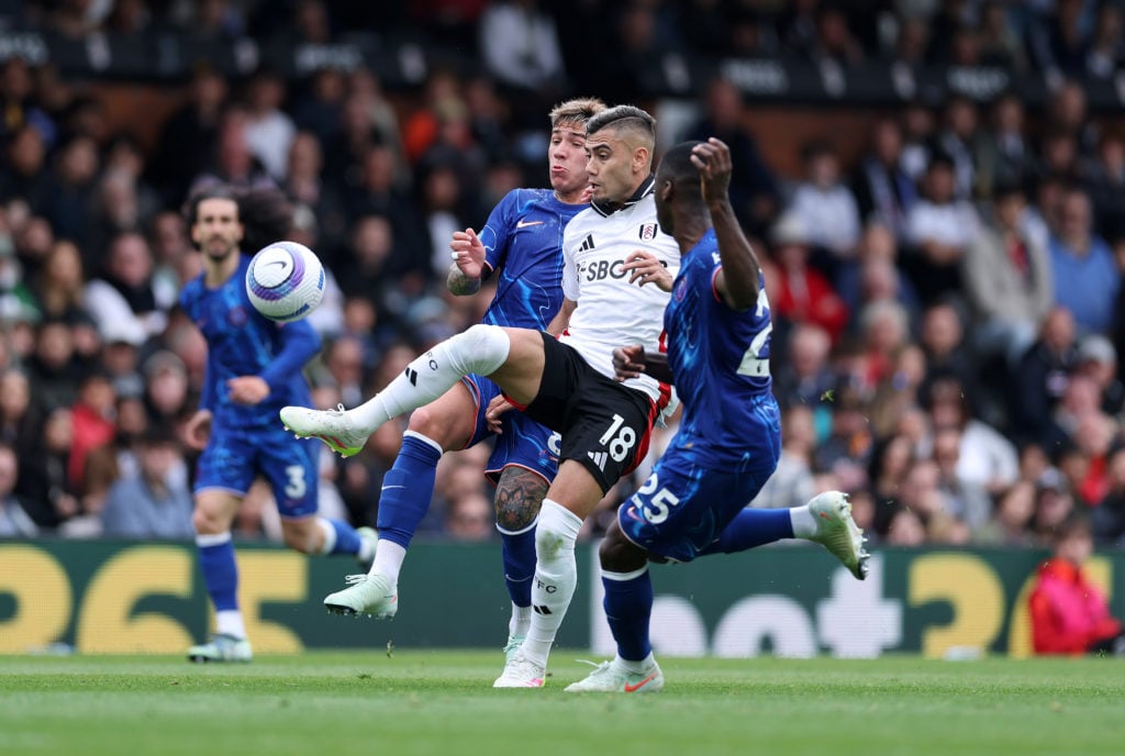 Enzo Maresca celebrates a Chelsea win at Stamford Bridge