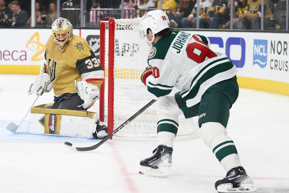 MN Wild forward in action during the NHL playoffs