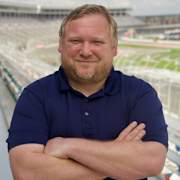 Lawless Alan celebrates victory in the ARCA Menards Series General Tire 200 at Talladega Superspeedway. ARCA race results today feature Alan’s first series win.