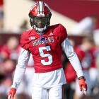Kobee Minor celebrates his NFL Draft selection with the New England Patriots