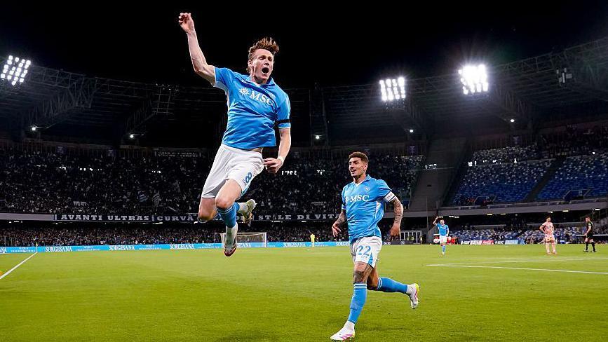 Scott McTominay celebration after scoring for Napoli FC