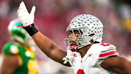 Cody Simon celebrates making a tackle during his Ohio State career