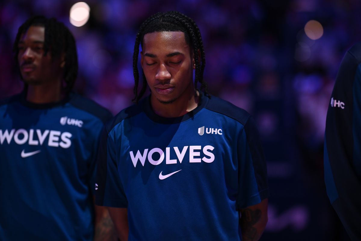 Rob Dillingham on the court for the Minnesota Timberwolves