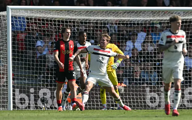 Bournemouth vs Man United Premier League action at the Vitality Stadium