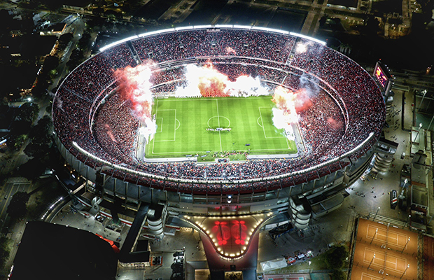 River Plate - Boca Juniors match action in the 2025 Superclásico