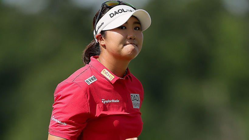 Haeran Ryu and Mao Saigo at the Chevron Championship, leading the LPGA leaderboard