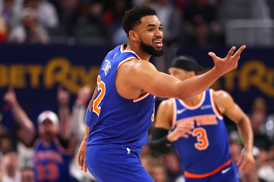 Chet Holmgren celebrates after a crucial playoff win for the Oklahoma City Thunder
