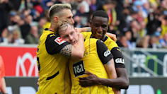Torjubel beim Spiel Hoffenheim - Dortmund in der Bundesliga