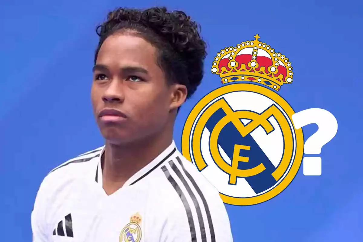 Endrick in Real Madrid kit focuses before a key match