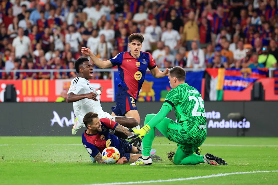 Fran García during the Copa del Rey final for Real Madrid