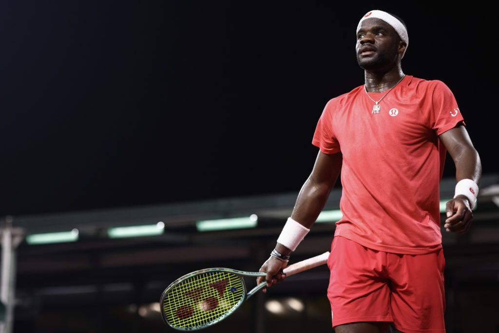 Frances Tiafoe competing at the US Open