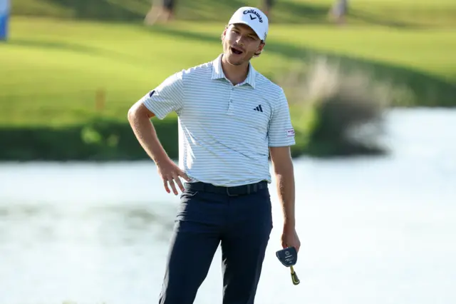 Golfers and leaderboard at Zurich Classic 2025