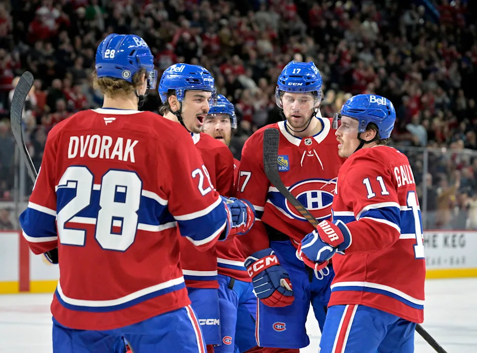Arber Xhekaj drives action in Canadiens vs Capitals playoff series