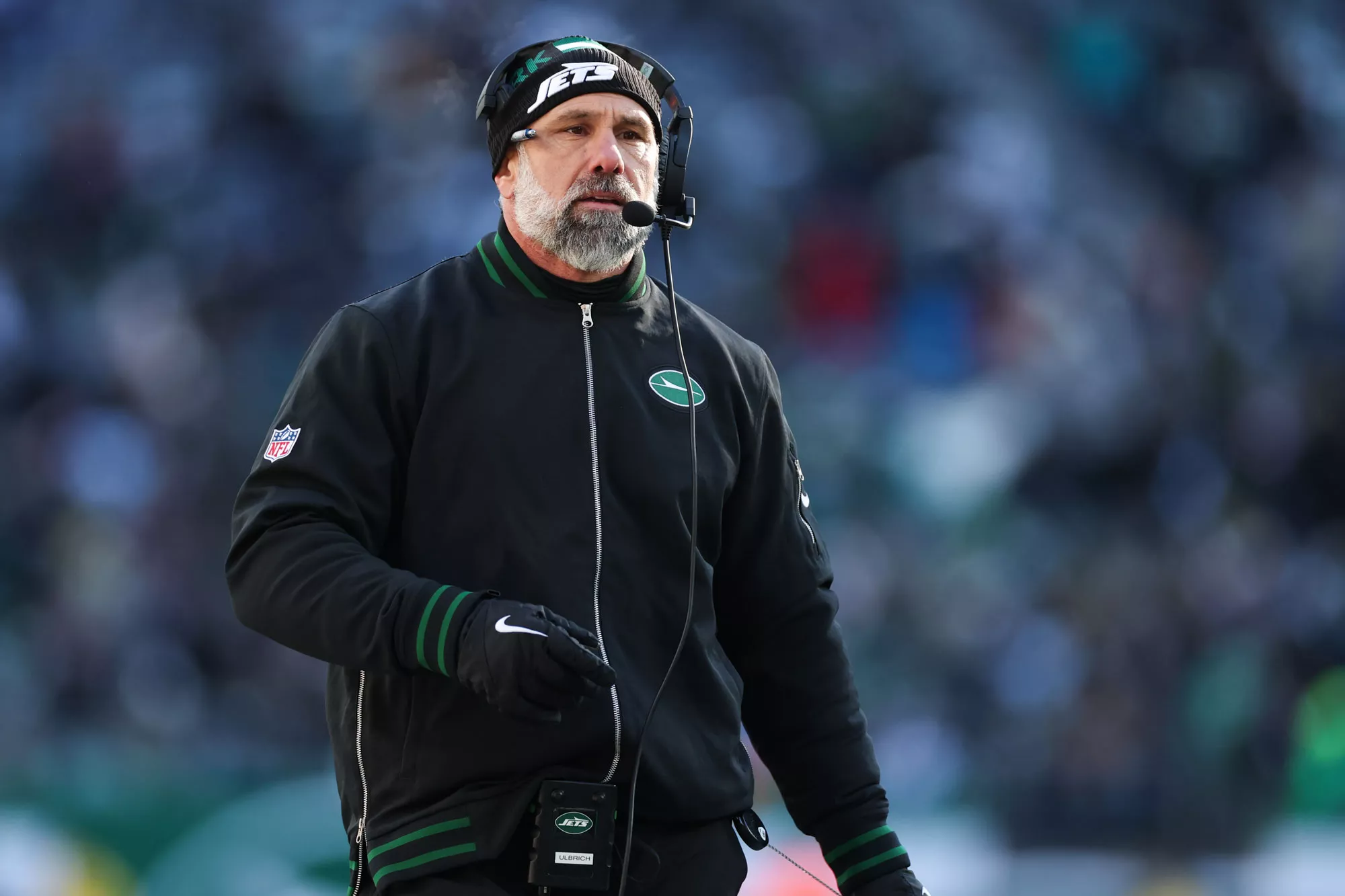 Jeff Ulbrich, Atlanta Falcons defensive coordinator, at a game - 2024 season