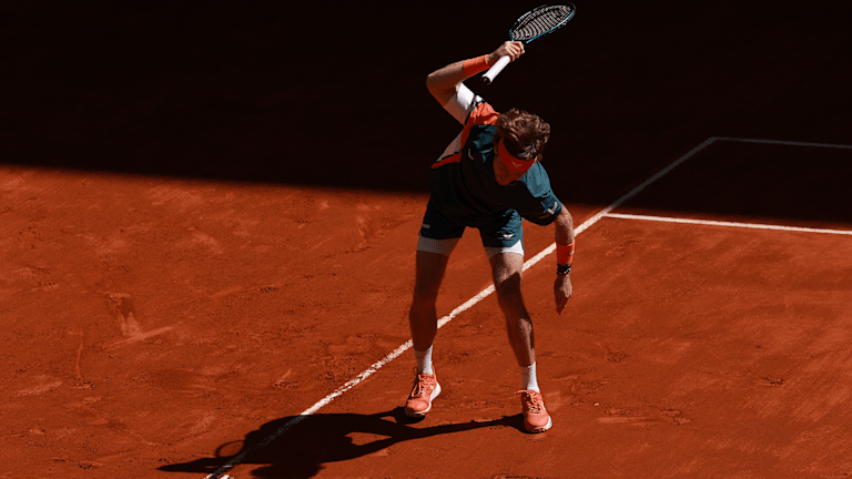 Aryna Sabalenka in action at the Madrid Open