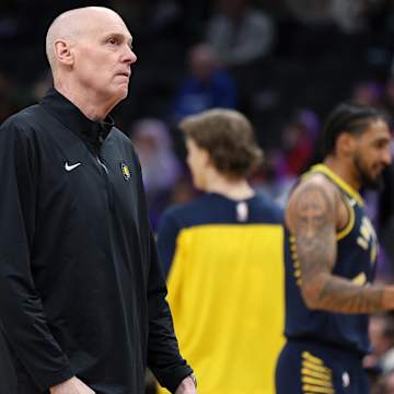 Rick Carlisle coaching during an NBA playoff game