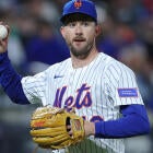 Pitcher preparing to throw a baseball