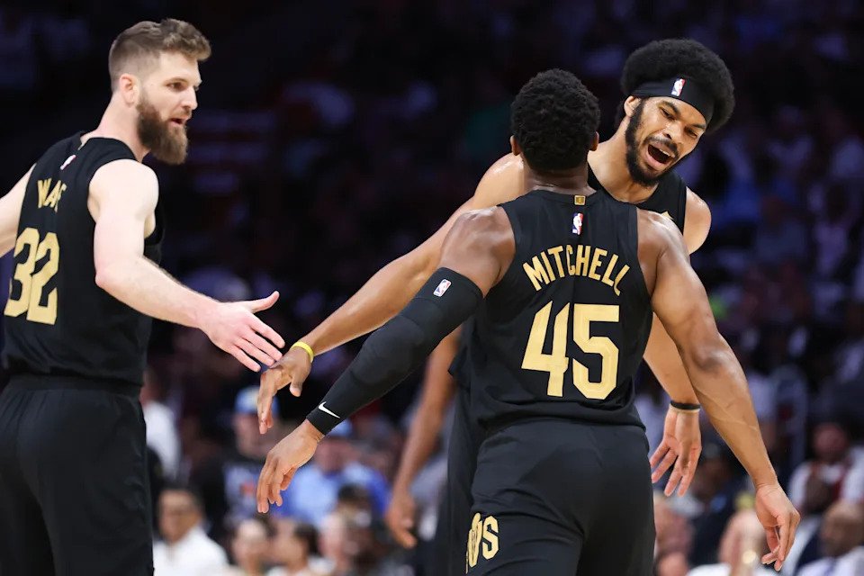 Cavs celebrate historic playoff victory against Heat