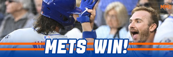 Brandon Nimmo celebrates after a historic 9-RBI night for the Mets.
