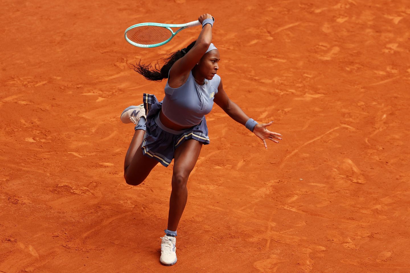 Coco Gauff in action at the Madrid Open