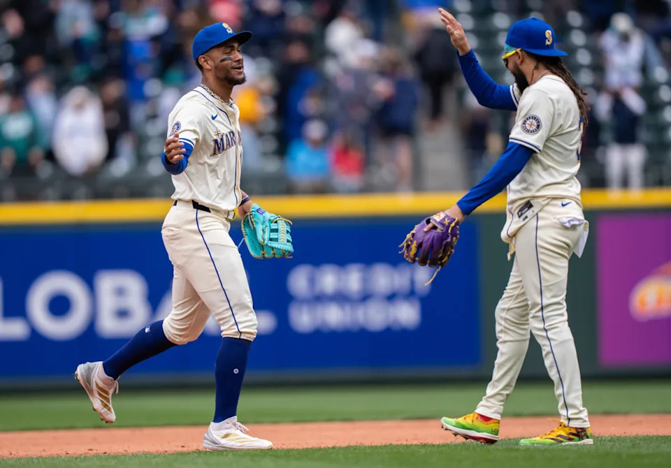 Angels vs Mariners MLB action at T-Mobile Park