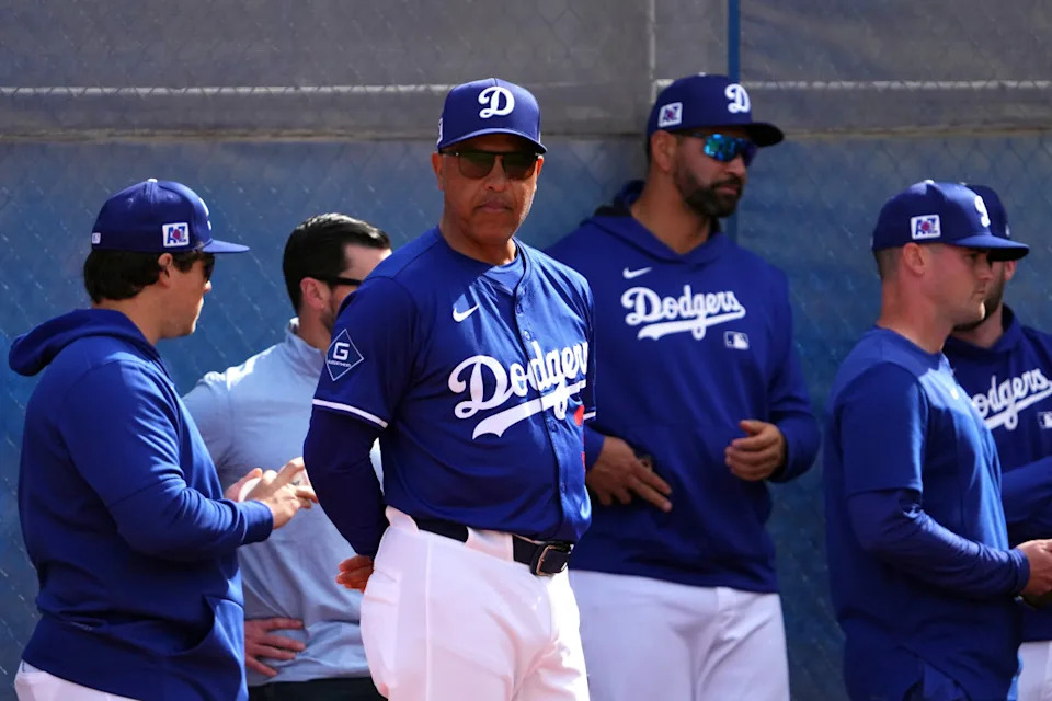 Dodgers schedule image: The Dodgers in action during a recent home game