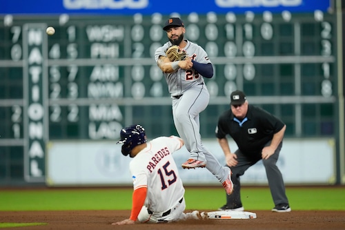 Tigers - Astros game action featuring key players in the 2025 MLB season.