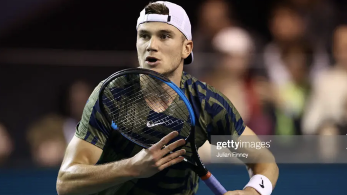 Jack Draper in action at the Madrid Open