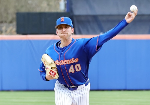 Brandon Waddell delivers a pitch for the New York Mets