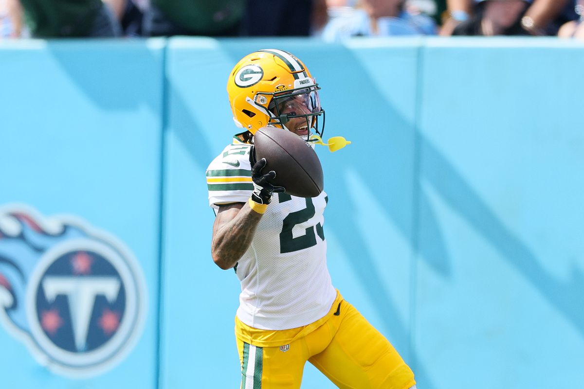 Jaire Alexander in action for the Green Bay Packers