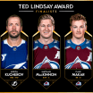Nathan MacKinnon, Cale Makar, and Nikita Kucherov: 2025 Ted Lindsay Award finalists
