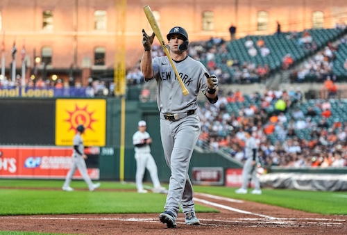 Paul Goldschmidt in action for the Yankees in 2025