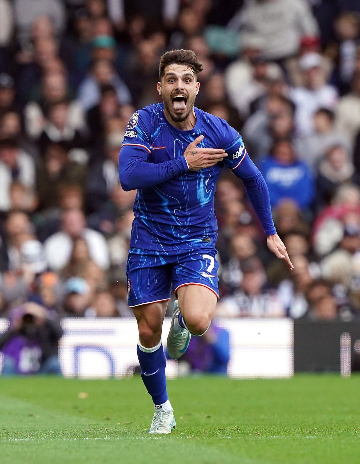 Chelsea players celebrate reaching the Conference League final