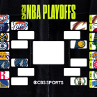 NBA playoffs bracket showing current matchups