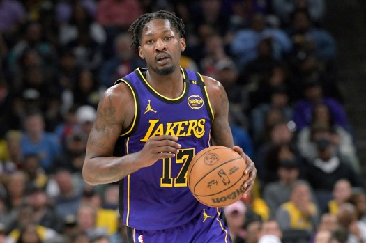 Dorian Finney-Smith playing for the Lakers in the 2025 NBA Playoffs