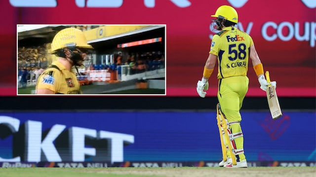 Sam Curran celebrates fifty during IPL 2025 match