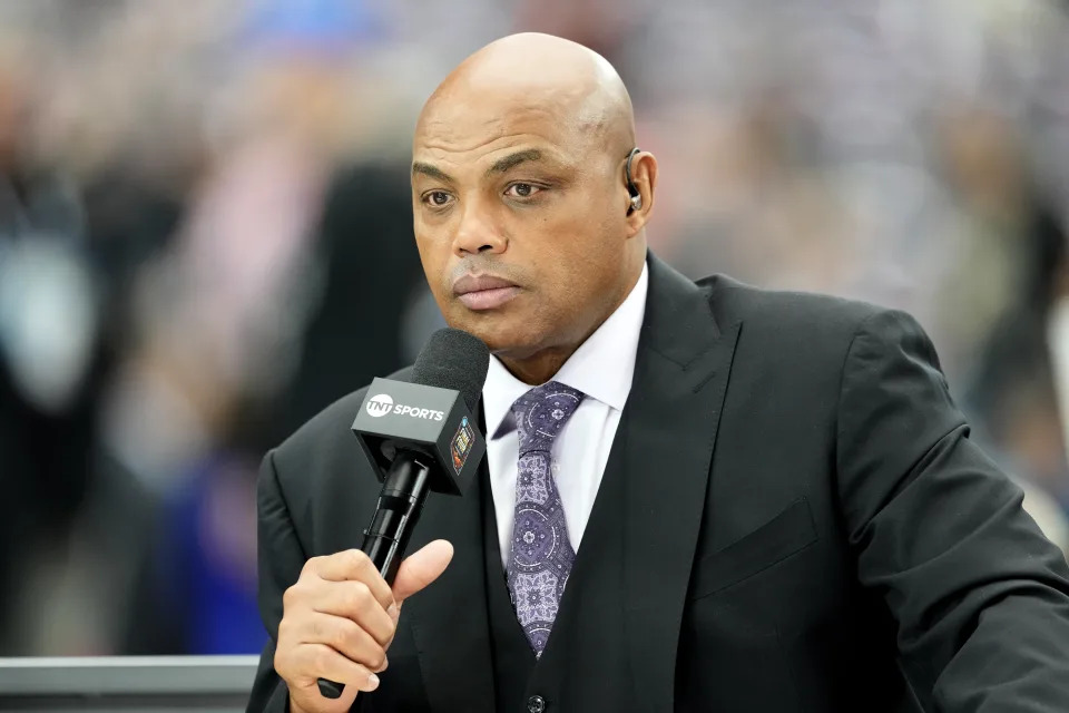 Charles Barkley speaking during an NBA broadcast