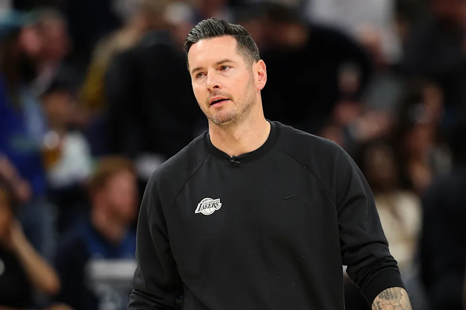 Lakers NBA playoff action: LeBron James and Luka Doncic focus on the court