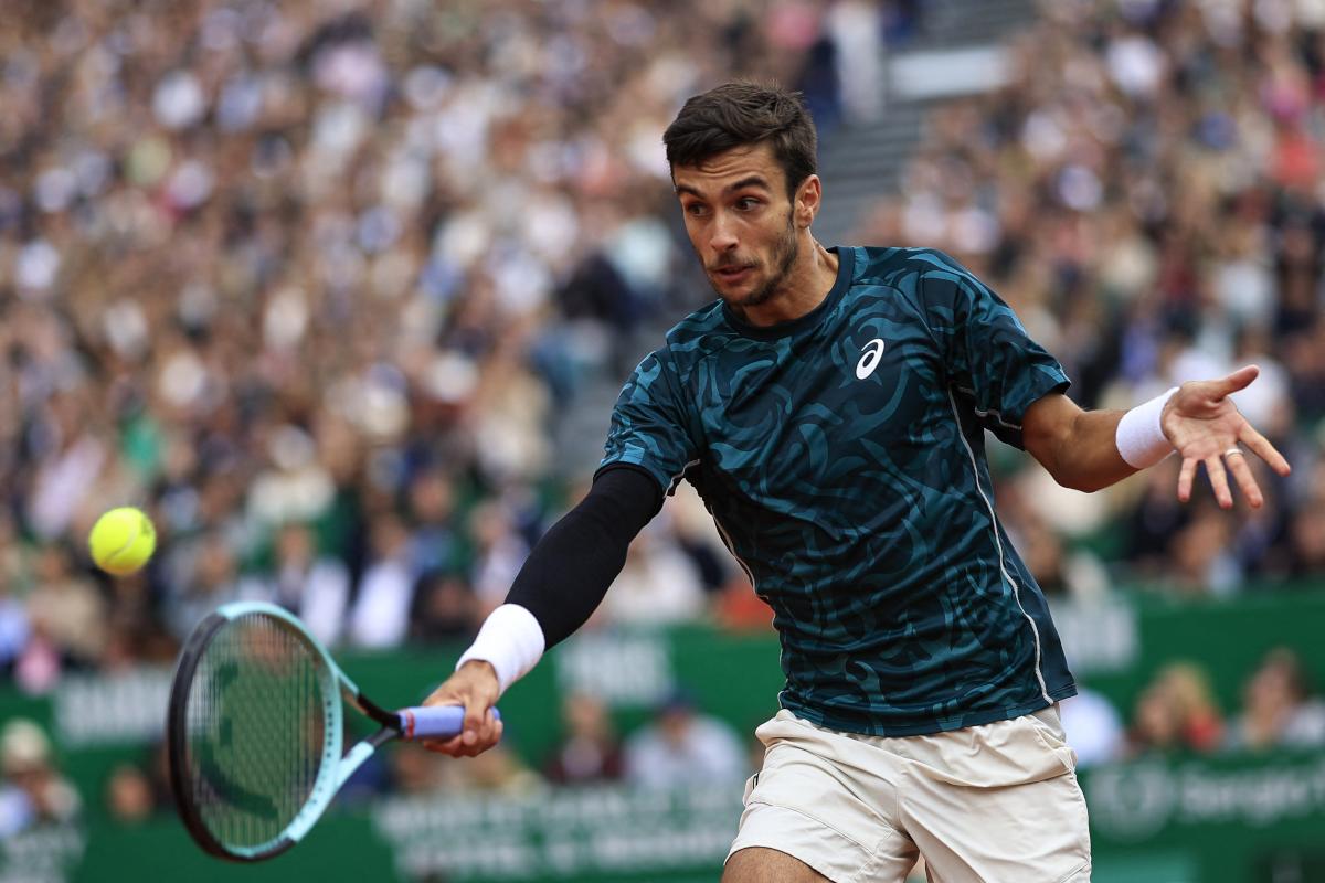 Gabriel Diallo lors d'un match au Masters 1000 de Madrid