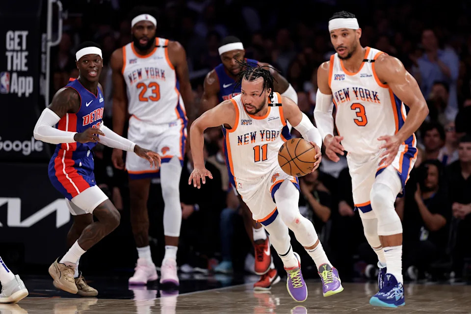 Tom Thibodeau watches from the sidelines during Knicks playoff action
